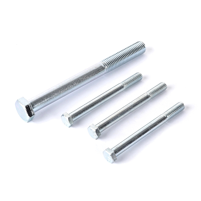 DIN 931 Sechskantschraube aus hochwertigem Kohlenstoffstahl. DIN931 Sechskantschrauben