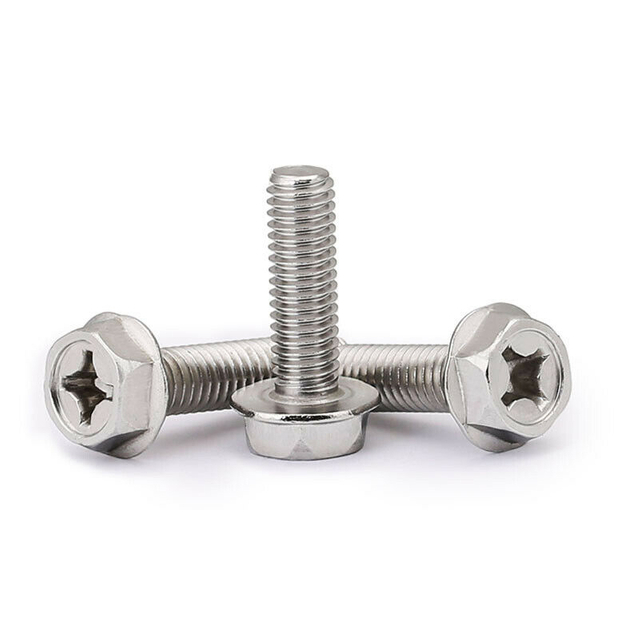 DIN6921 Edelstahl SS304 SS316 Sechskantflanschschraube mit Kreuzschlitzantrieb