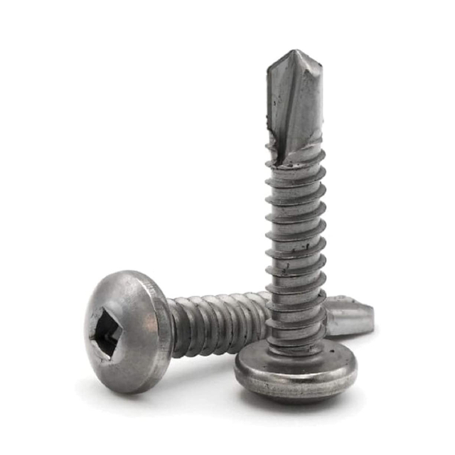 Selbstbohrende Flachkopfschrauben mit Vierkantantrieb, 410 Edelstahl, SDS-TEK-Schraube, Blechschrauben