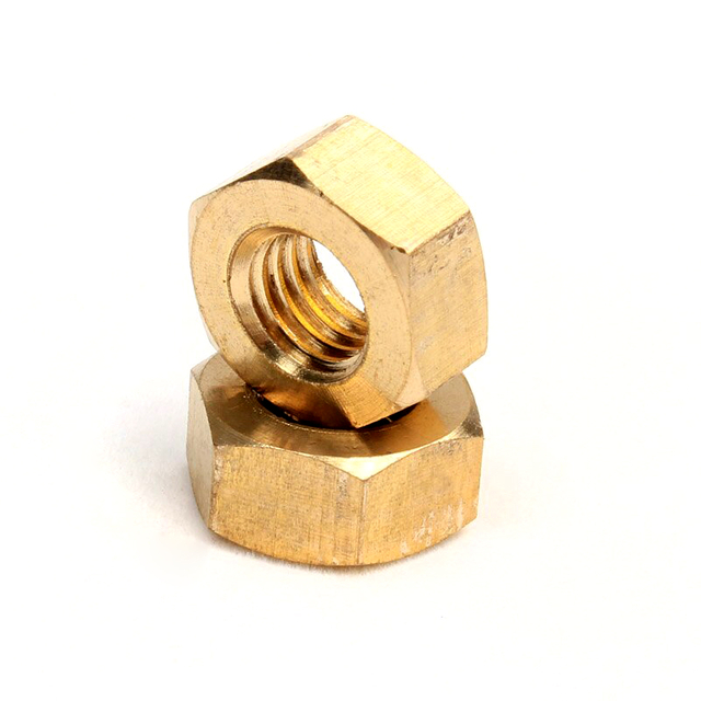 Gelb verzinkte Sechskantmuttern der Güteklasse 8, UNC-Grobgewinde DIN 934