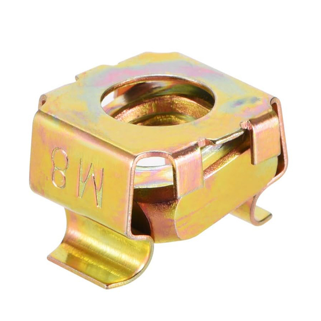 Gelb verzinkte Käfigmuttern aus Kohlenstoffstahl für Server-Rack-Schränke