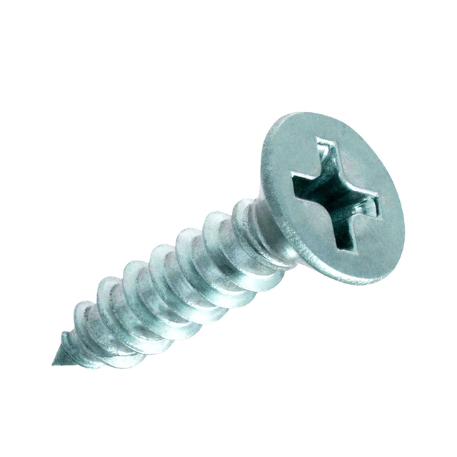 Spanplattenschrauben mit Kreuzschlitz und Senkkopf, verzinkt, selbstschneidende Flachkopf-Holzschraube