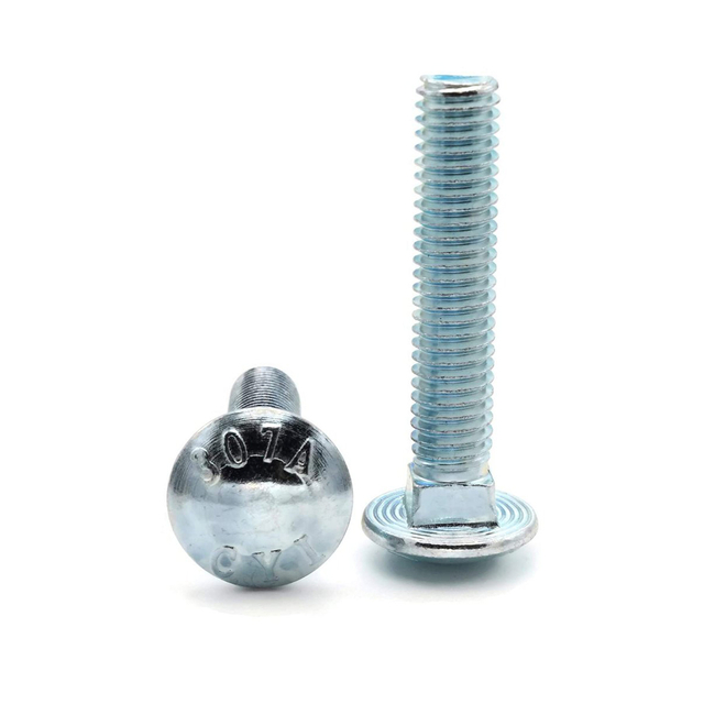Rundkopf-Vierkantschlittenschraube, verzinkter 307A-Stahl der Güteklasse A, Din603