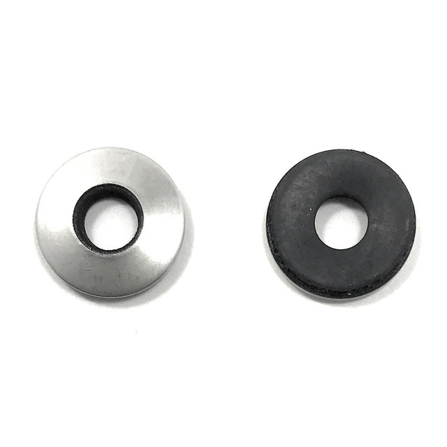 Marinetaugliche, mit Neopren und EPDM verklebte Dichtungsgummi-Unterlegscheiben aus Edelstahl
