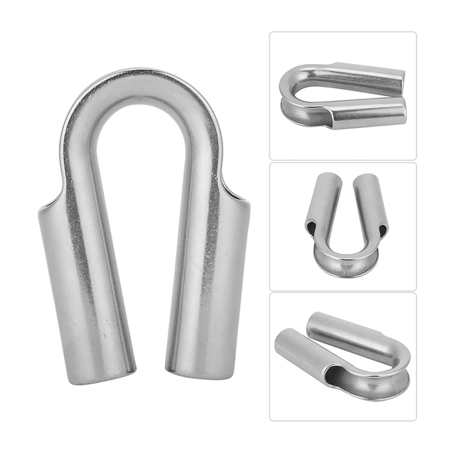 Edelstahl-Drahtseil-Rohrkausche, robuste Kabelkausche für Drahtseilkabel