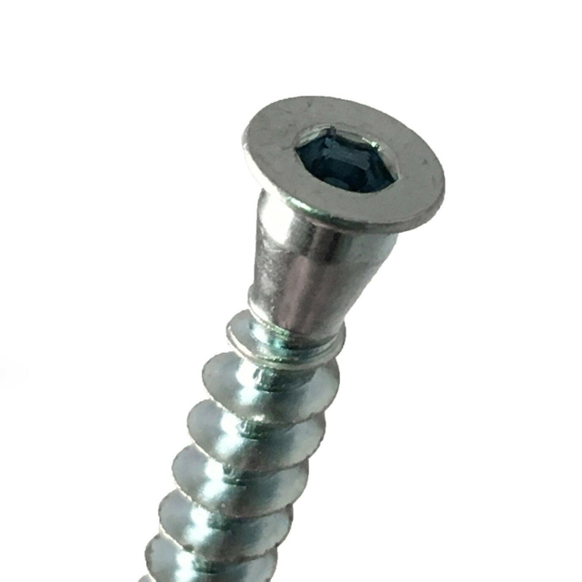 Kohlenstoffstahl-Möbel-Bestätigungsschraube mit Innensechskant, Holzschrauben, verzinkt