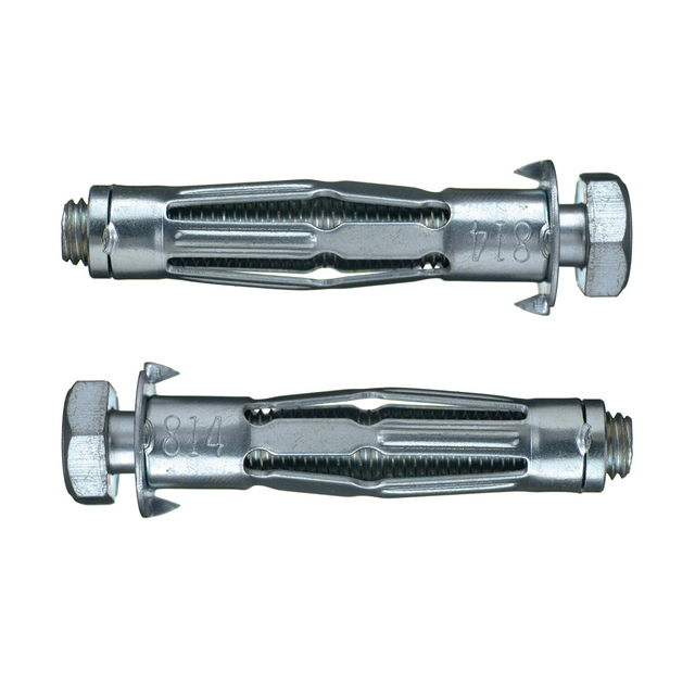 Hohlwandanker-Kombination, Kreuzschlitz-/Schlitz-Flachkopf, extra lange verzinkte Molly-Bolzen aus kohlenstoffarmem Stahl