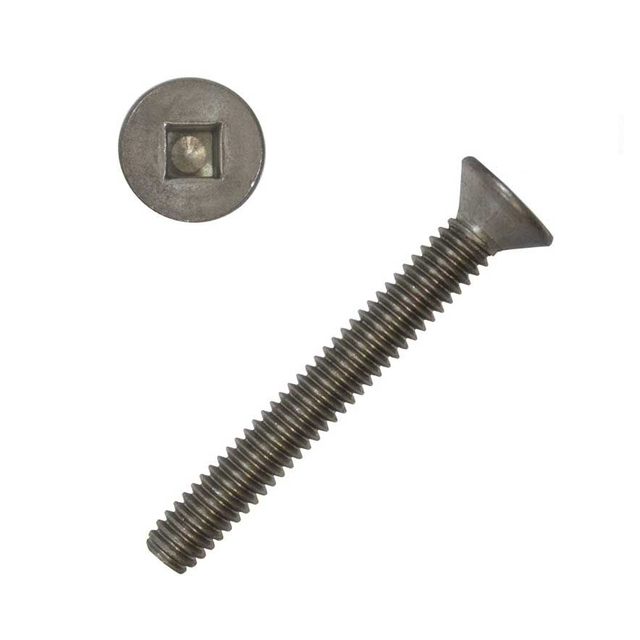 Grobgewinde-Maschinenschraube, Vierkantantrieb, Flachkopf, Edelstahl