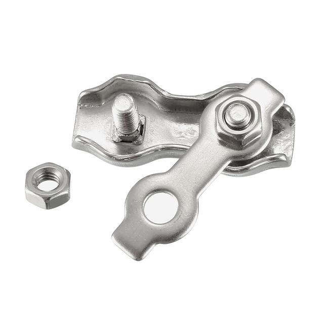 Duplex-Drahtseilklemmen-Kabelklemmen aus Edelstahl 304 für Drahtkabel