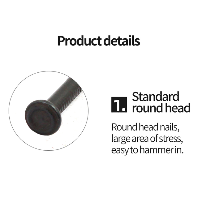 Schwarzer Härte-Beton-Stahlnagel-Zement-Mauerwerk-Nagel