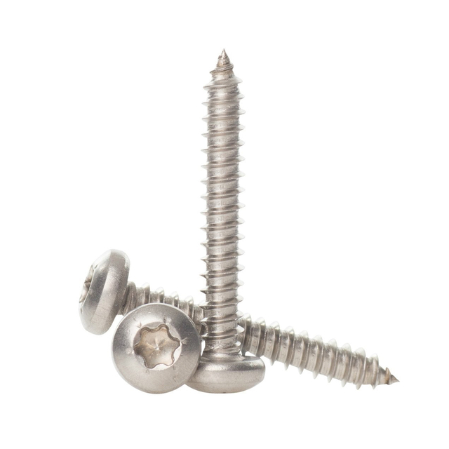 304 Edelstahl 18-8 selbstschneidende Linsenkopfschrauben mit Torx-Antrieb und Vollgewinde